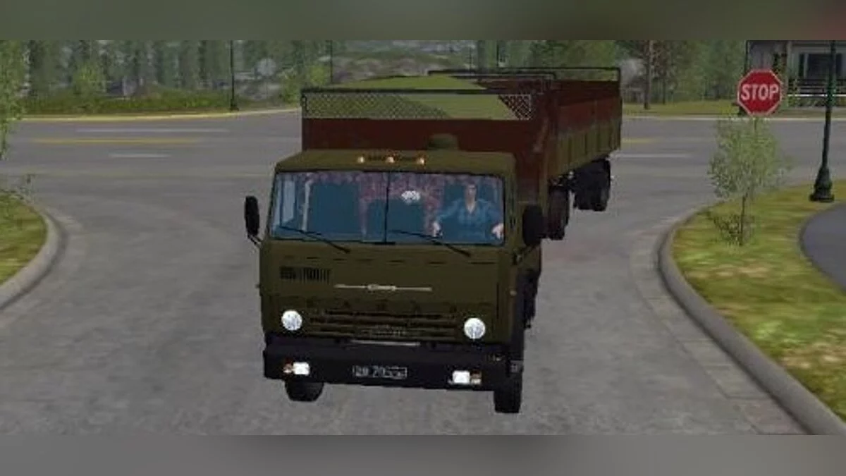 Farming Simulator 17 — Грузовик КАМАЗ 55102 с прицепом [1.0]