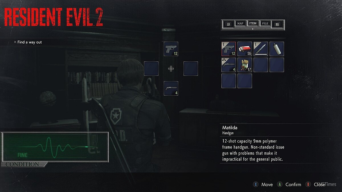 Resident Evil 2 — Classic Inventory and Health Bar [1.0]