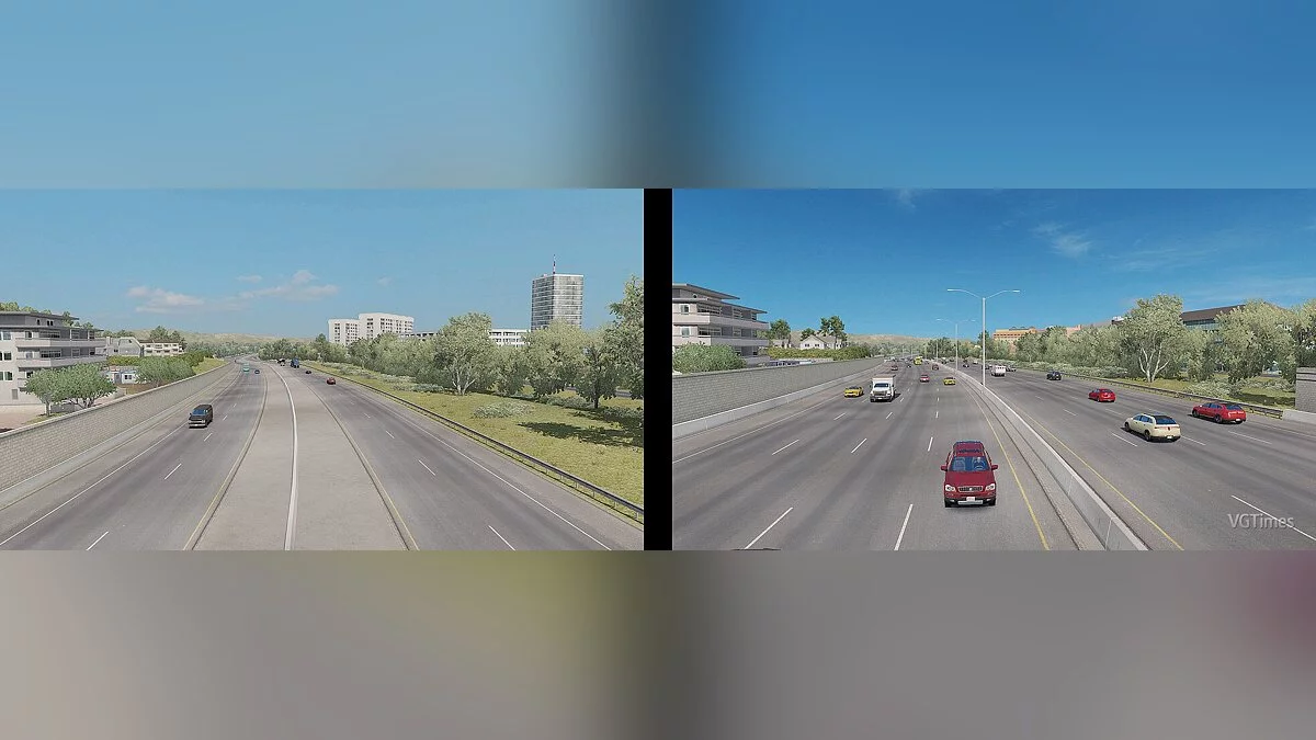 American Truck Simulator — Изменение городских магистралей и трафика [4.0] (1.35.x)
