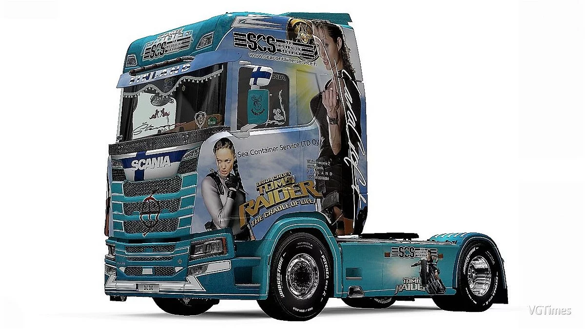 Euro Truck Simulator 2 — Финская компания "Си Контейнер Сервис", скин для Scania (1.35.x)