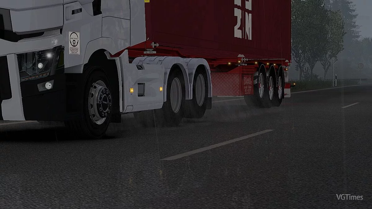 Euro Truck Simulator 2 — Реалистичный дождь (Real Rain) [2.3] (1.35)