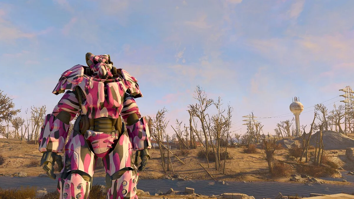 Fallout 4 — Множество скинов для силовой брони (хохлома, гжель, камуфляж и другие)