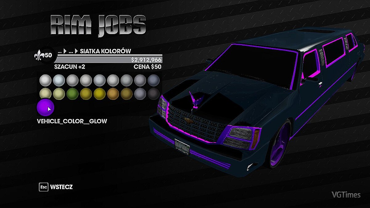 Saints Row: The Third — Chrome and luminous car paints