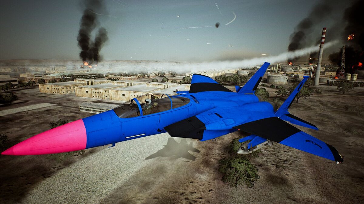 Ace Combat 7: Skies Unknown — F-15C Talon – red and blue skin for the aircraft