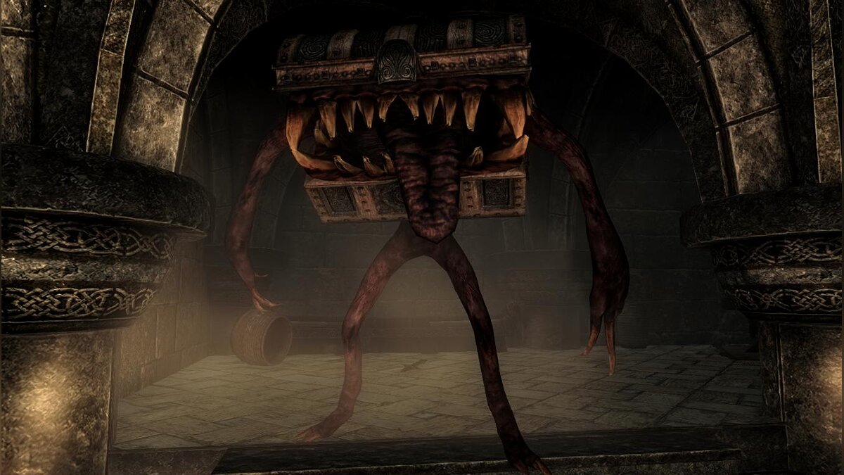 Elder Scrolls 5: Skyrim Special Edition — Mimics are monsters that disguise themselves as chests.