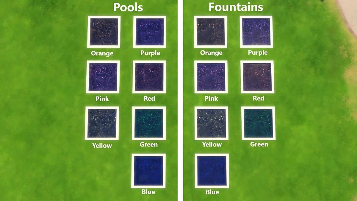 The Sims 4 — Colored water for swimming pools