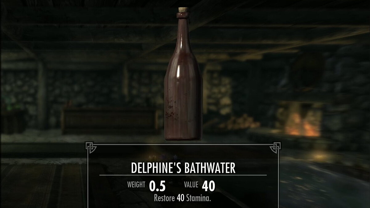 The Elder Scrolls 5: Skyrim — Delphine bath water