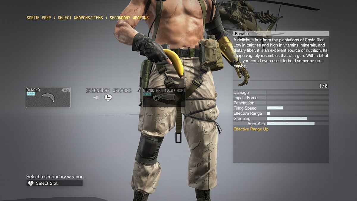 Metal Gear Solid 5: The Phantom Pain — Banana instead of a water pistol