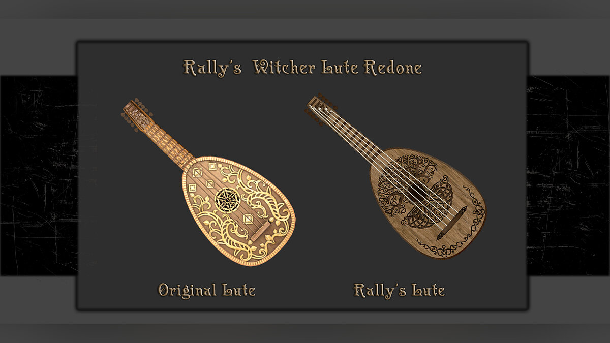 The Elder Scrolls 5: Skyrim — 2K textures of the lute from Witcher 3