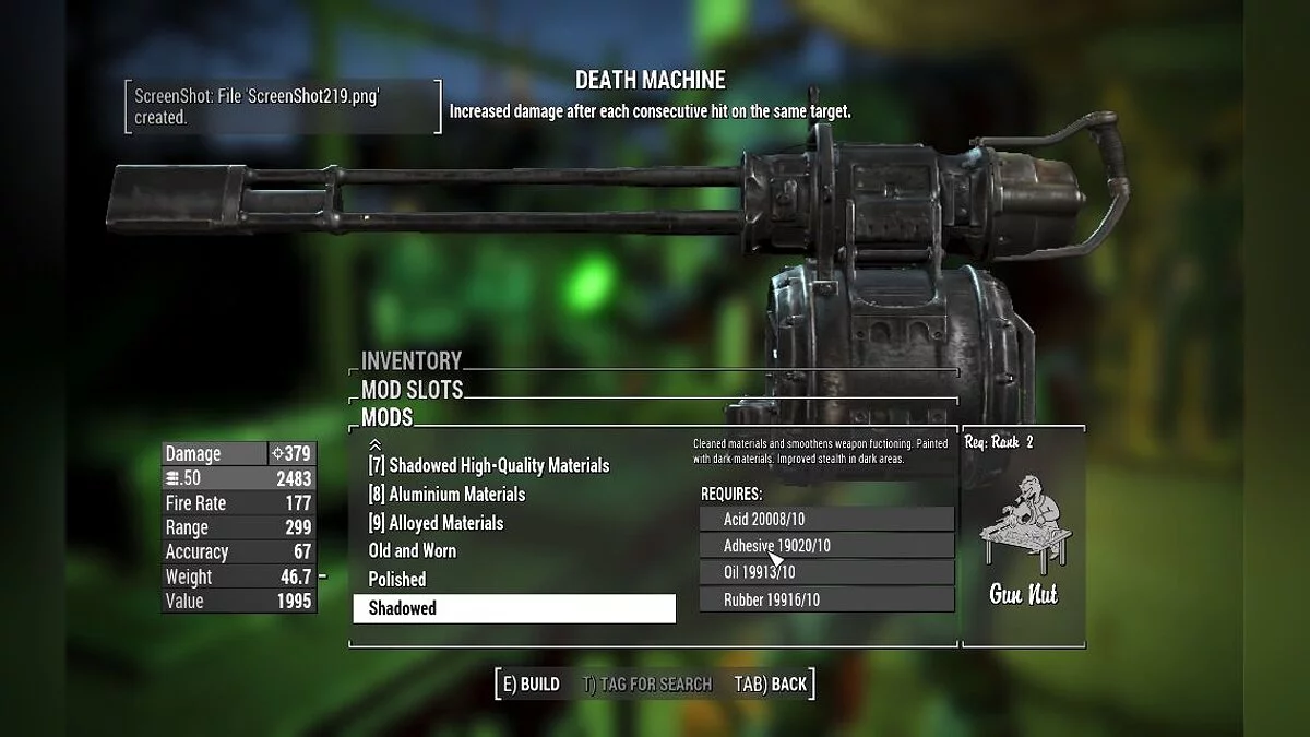 Fallout 4 — Скины и новые ресиверы для минигана