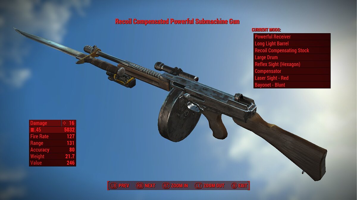 Fallout 4 — Huge variety of weapons and modifications