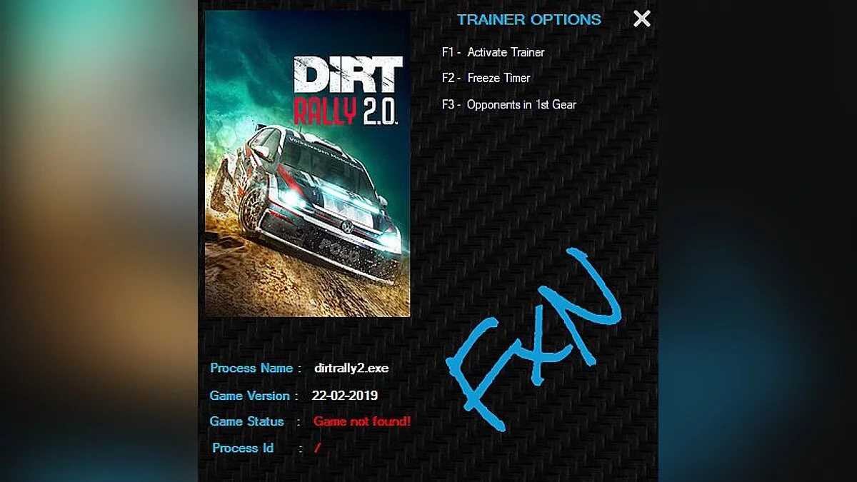 DiRT Rally 2.0 — Trainer (+2) [UPD: 22.02.2019]