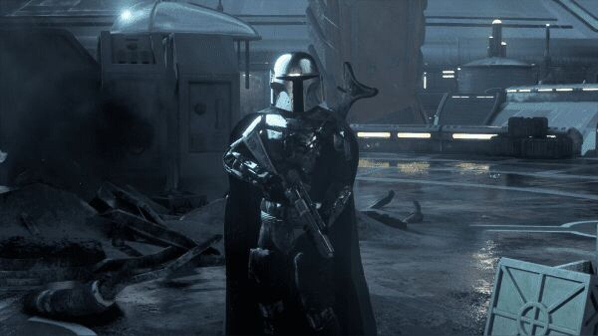 Star Wars: Battlefront 2 — Mandalorian in silver Beskar armor