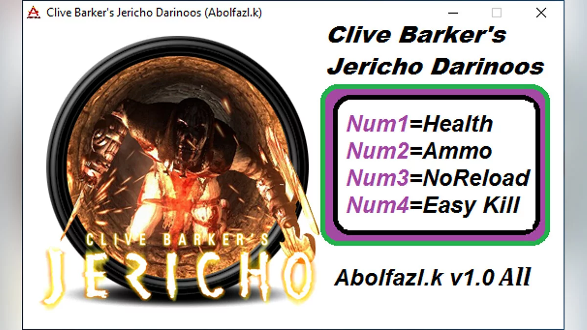 Clive Barker&#039;s Jericho — Трейнер (+4)