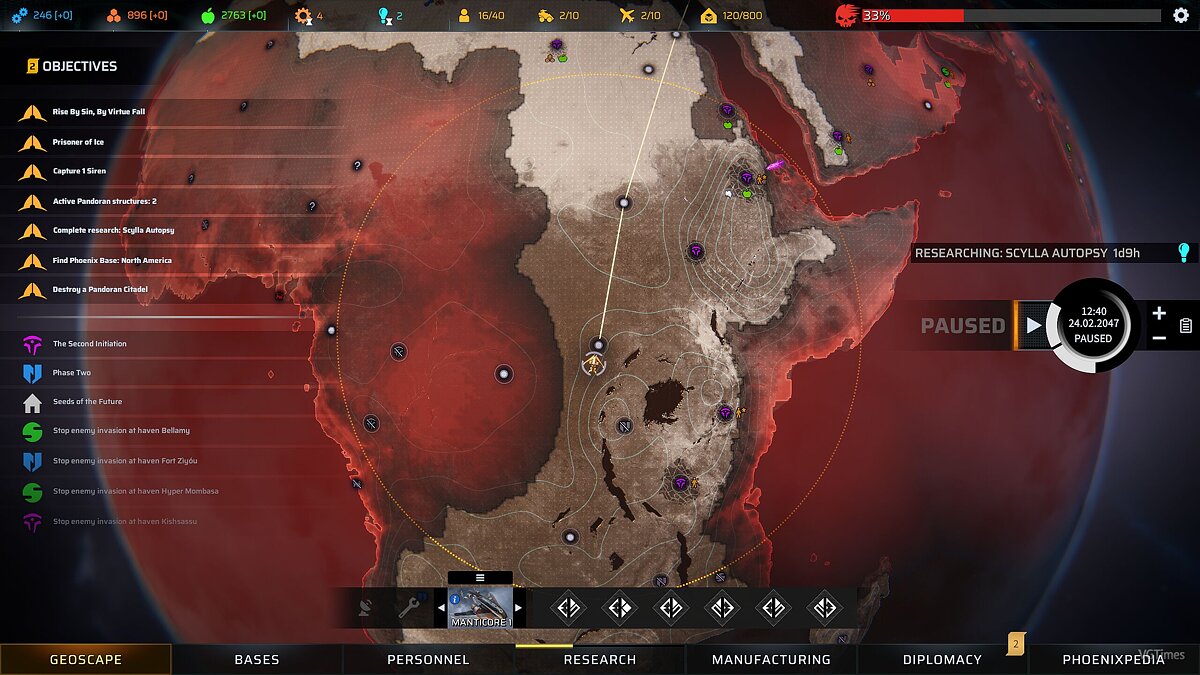 Phoenix Point — Changing the font on the global map