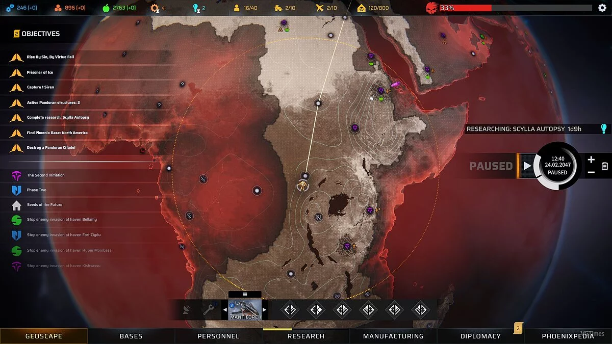 Phoenix Point — Changing the font on the global map