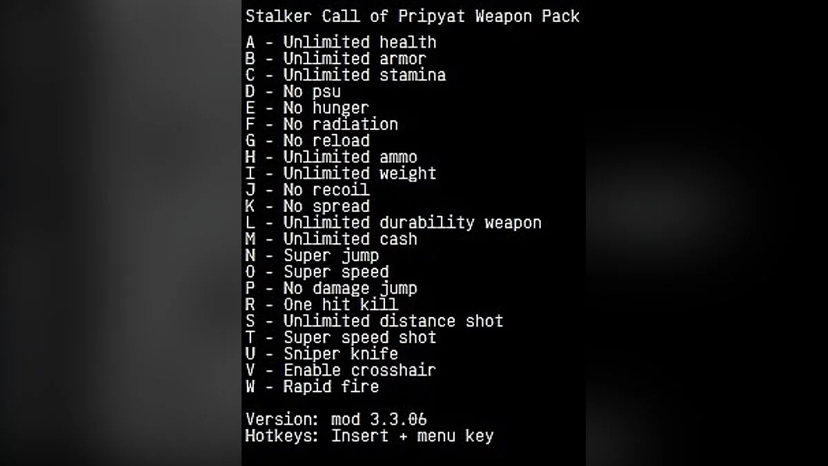 S.T.A.L.K.E.R.: Call of Pripyat — Trainer (+22) [Weapon Pack: 3.3.06]