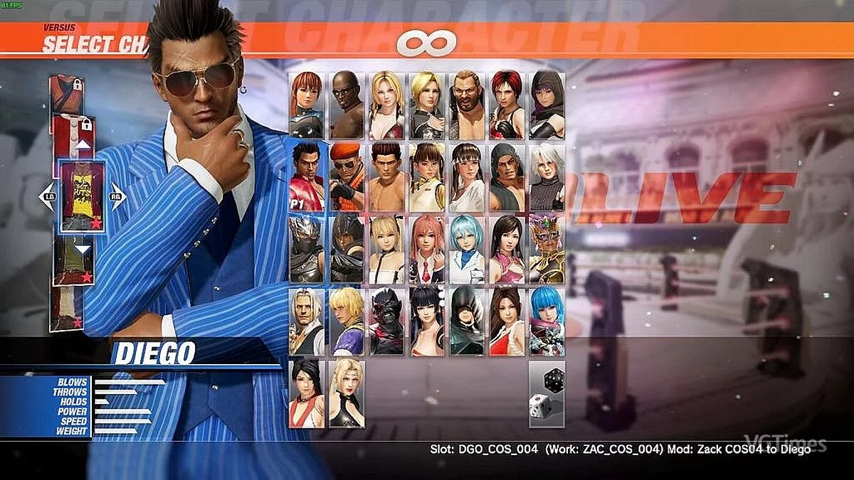 Dead or Alive 6 — More costumes for Diego