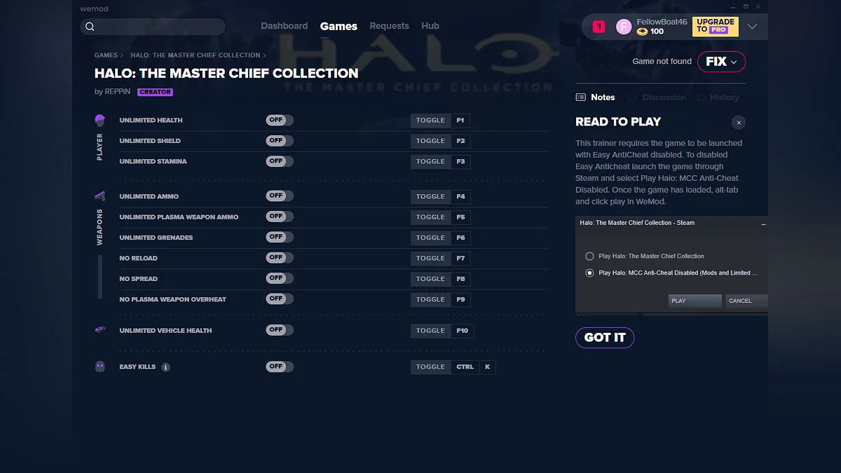 Halo: The Master Chief Collection — Trainer (+11) from 12/05/19 [WeMod]