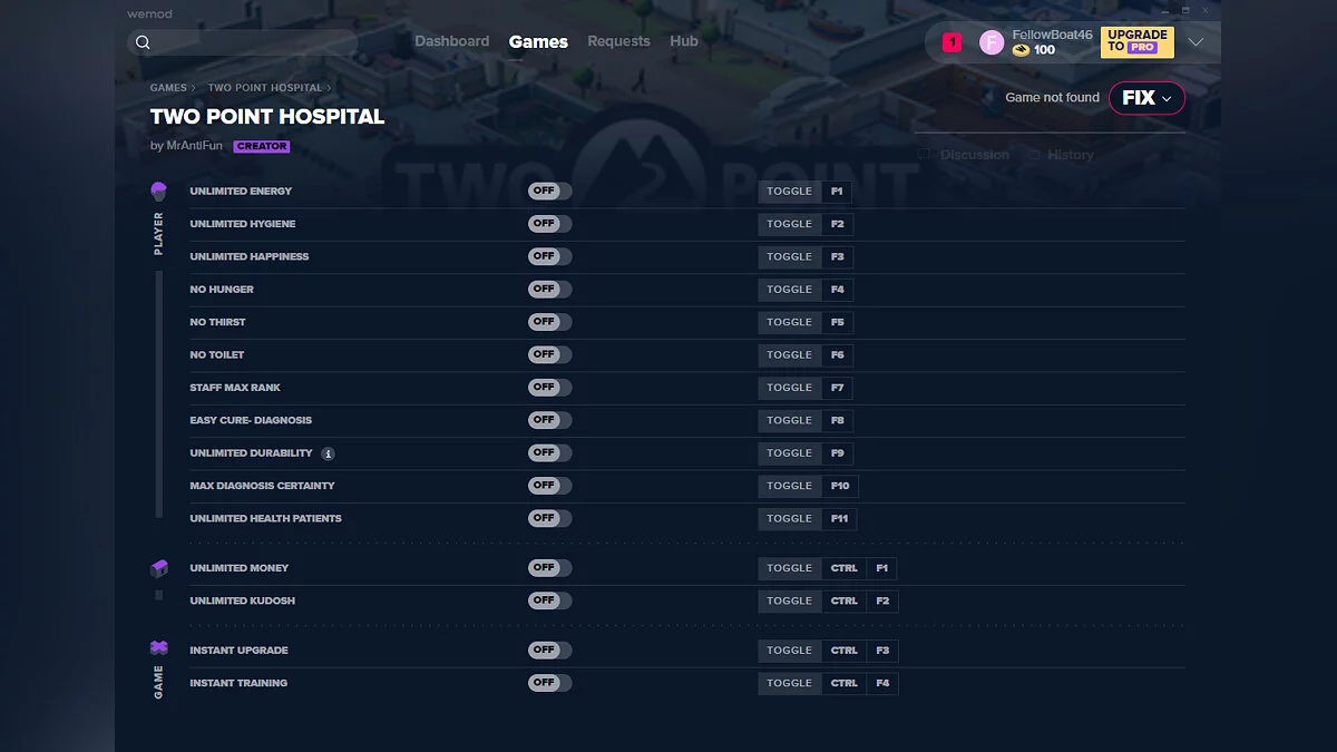 Two Point Hospital — Trainer (+15) from 11/29/19 [WeMod]