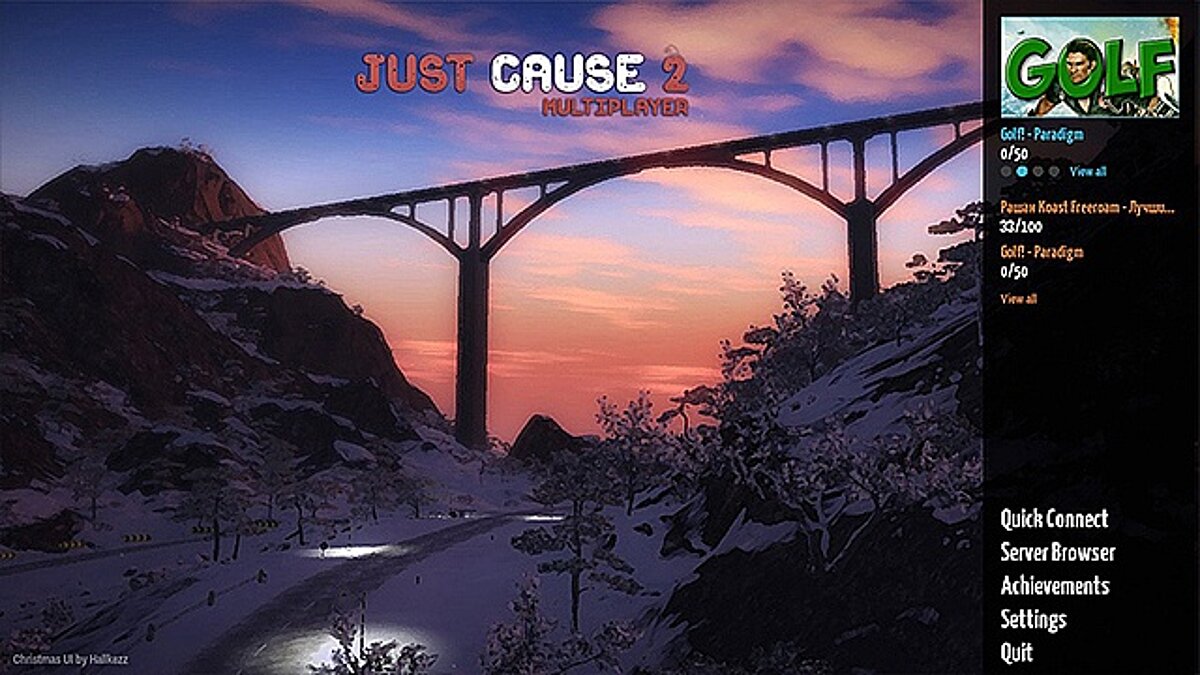 Just Cause 2 — Christmas interface