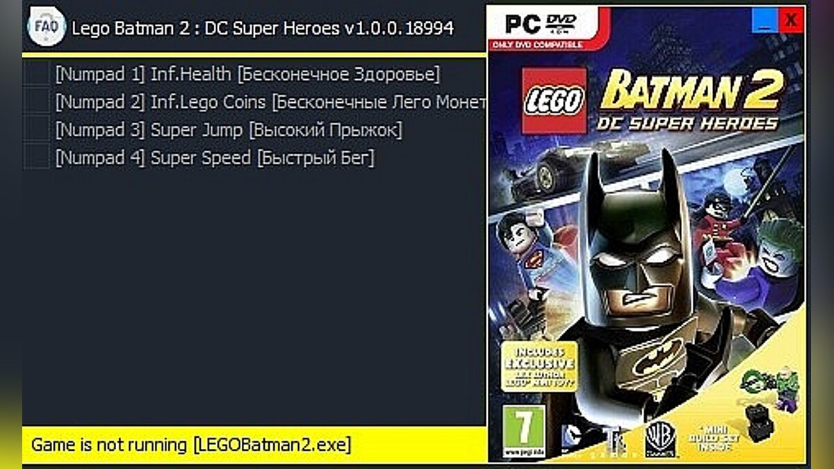 LEGO Batman 2: DC Super Heroes — Trainer [v1.0.0.18994]