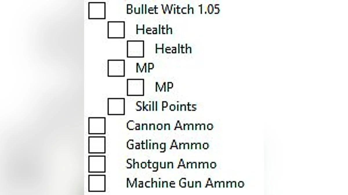 Bullet Witch — Table for Cheat Engine [UPD: 12/30/2019]