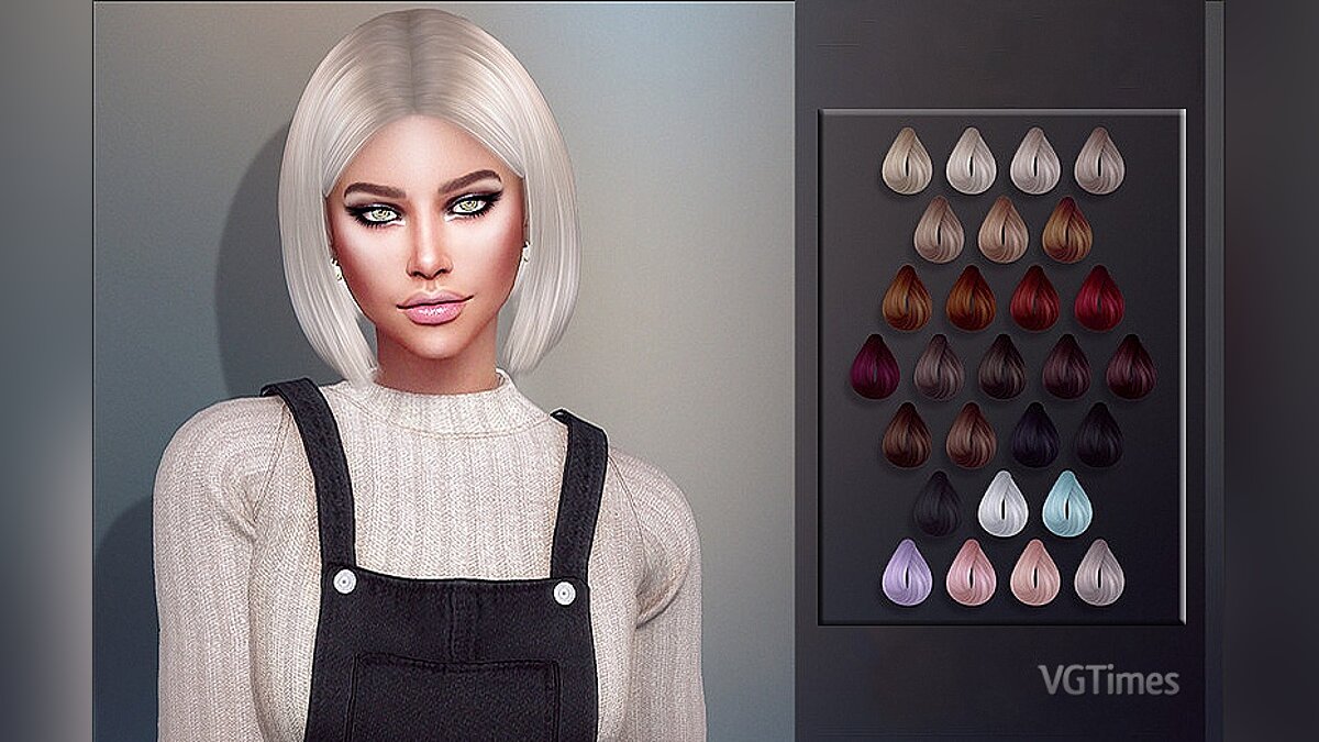 The Sims 4 — Hairstyle - Detailed, 27 colors (2020)