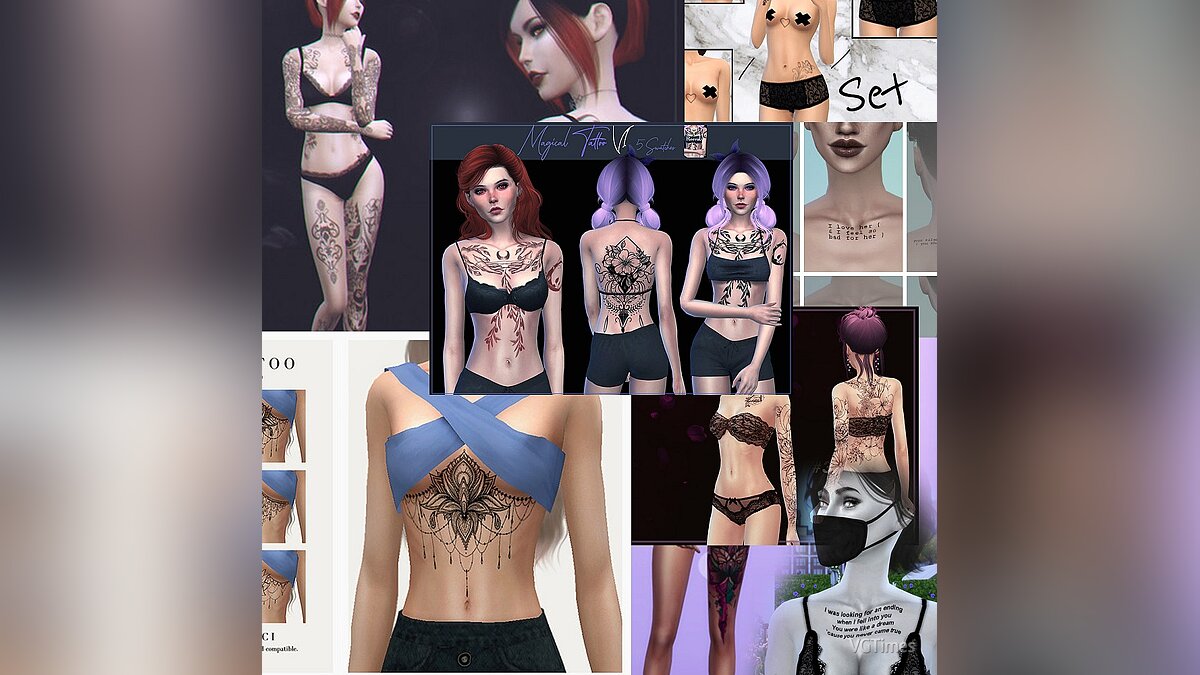 The Sims 4 — Huge set of tattoos (2020)