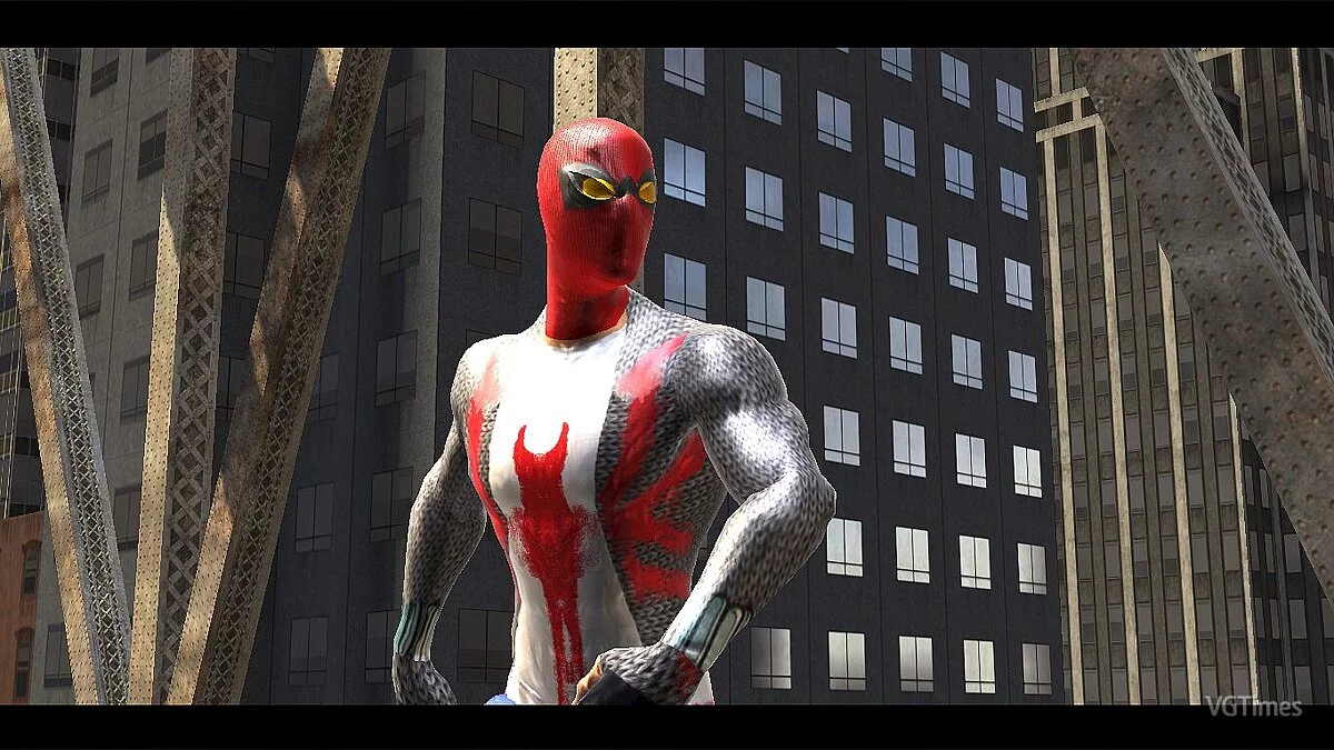Spider-Man: Web of Shadows (2008) — Primer traje hecho a mano (estilo OS2000)
