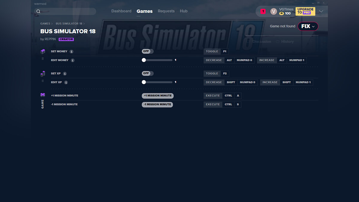 Bus Simulator 18 — Trainer (+6) from 01/08/2020 [WeMod]