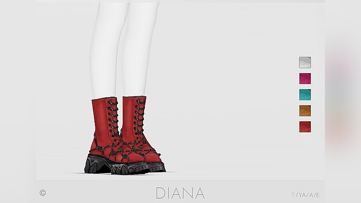 The Sims 4 — Diana Boots - Detailed (2020)