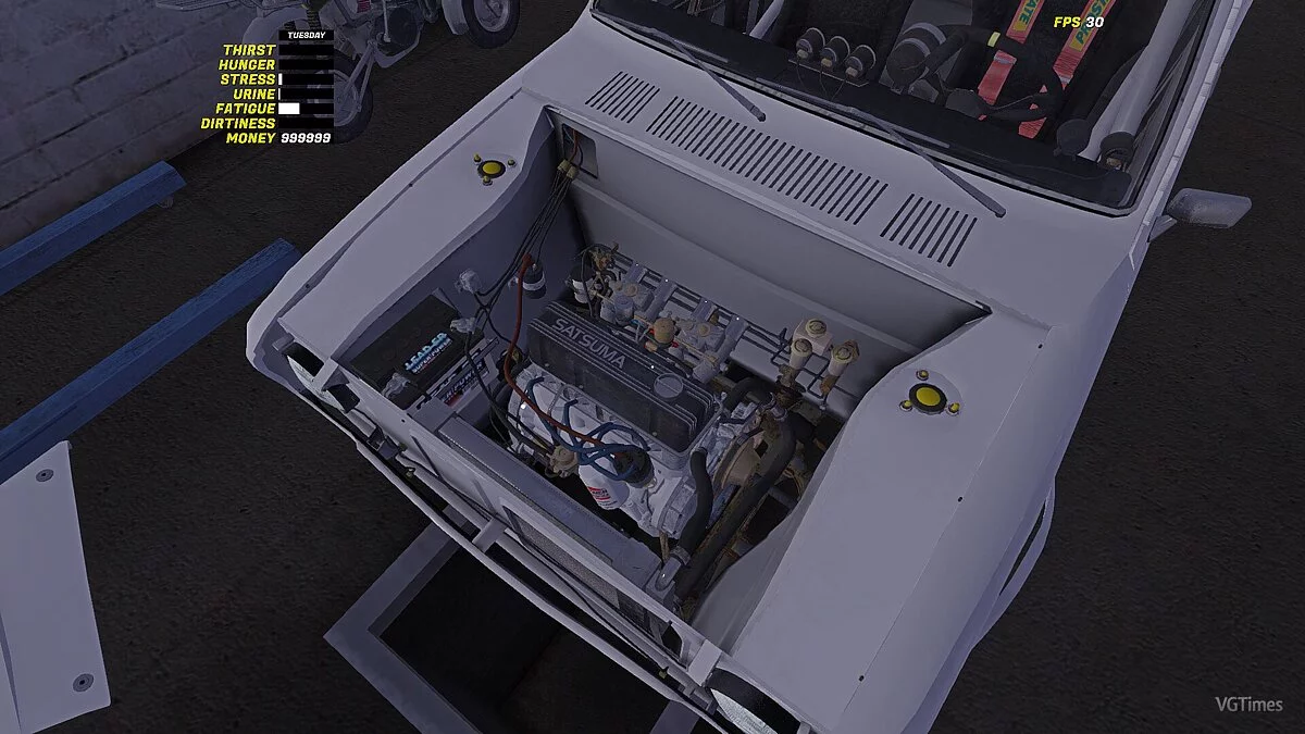 My Summer Car — Сохранение (Белая фул сатсума, 999999 марок, настроенная)