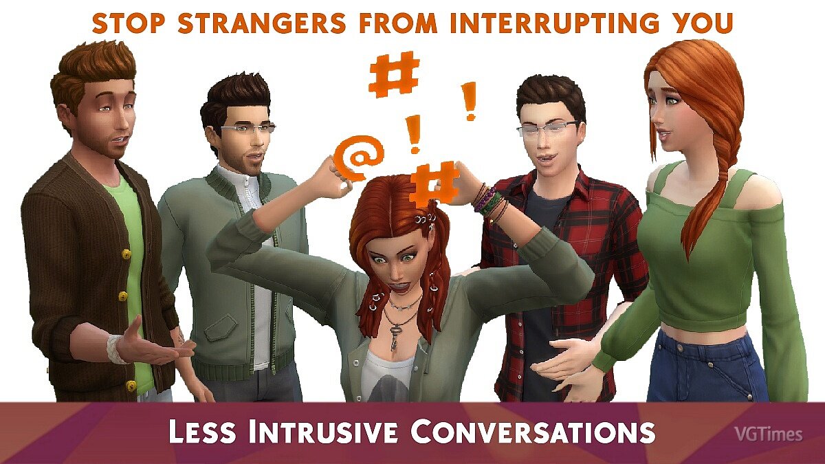 The Sims 4 — Less Intrusive Strangers Gameplay Mod (2020)