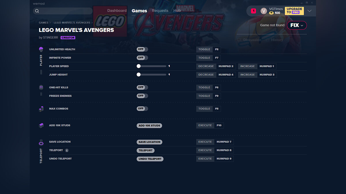 LEGO Marvel&#039;s Avengers — Trainer (+11) from 01/19/2020 [WeMod]