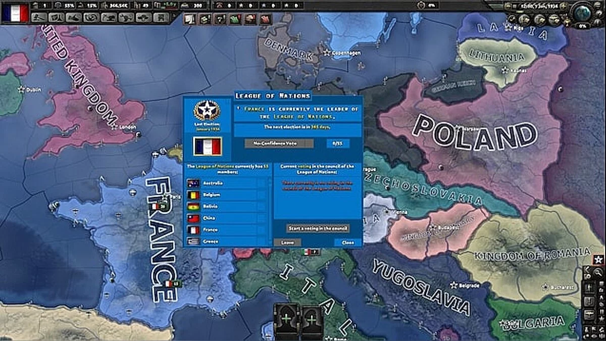 Hearts of Iron 4 — Liga de Naciones