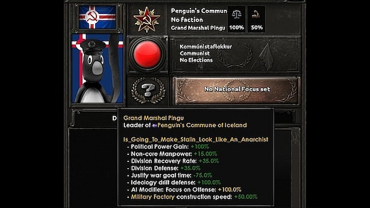 Hearts of Iron 4 — Grand Marshal Pingu