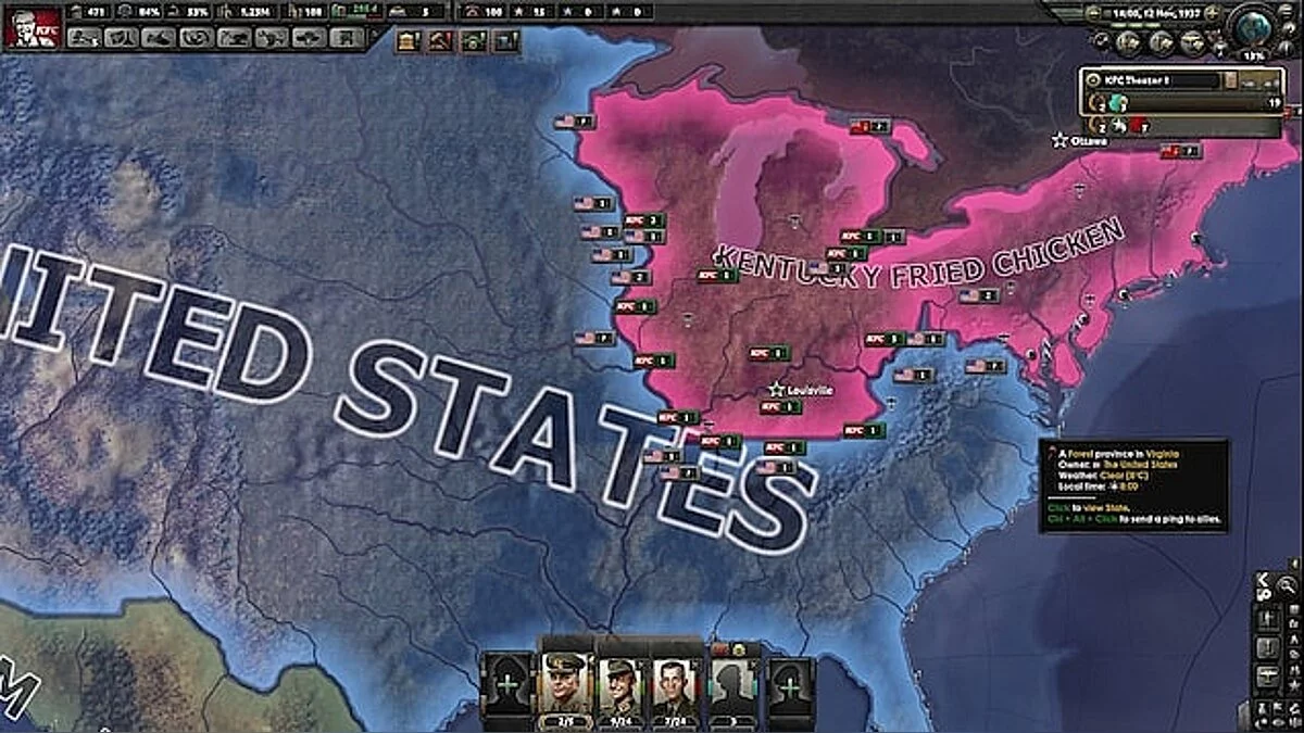 Hearts of Iron 4 — Можливість грати за KFC