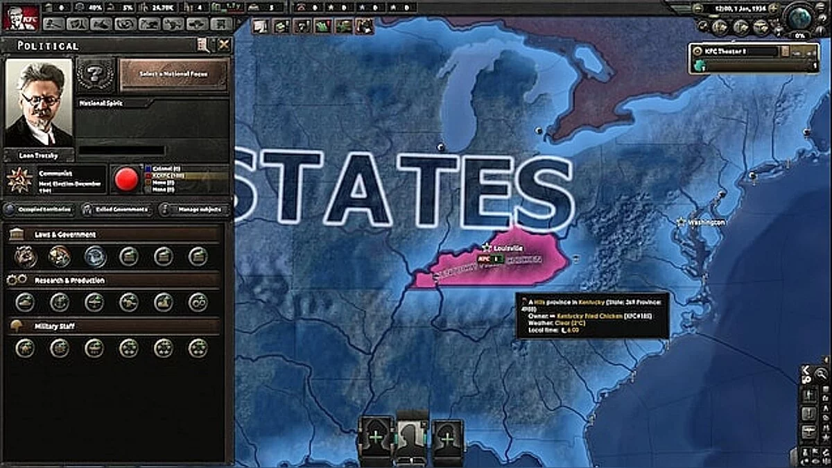 Hearts of Iron 4 — Можливість грати за KFC