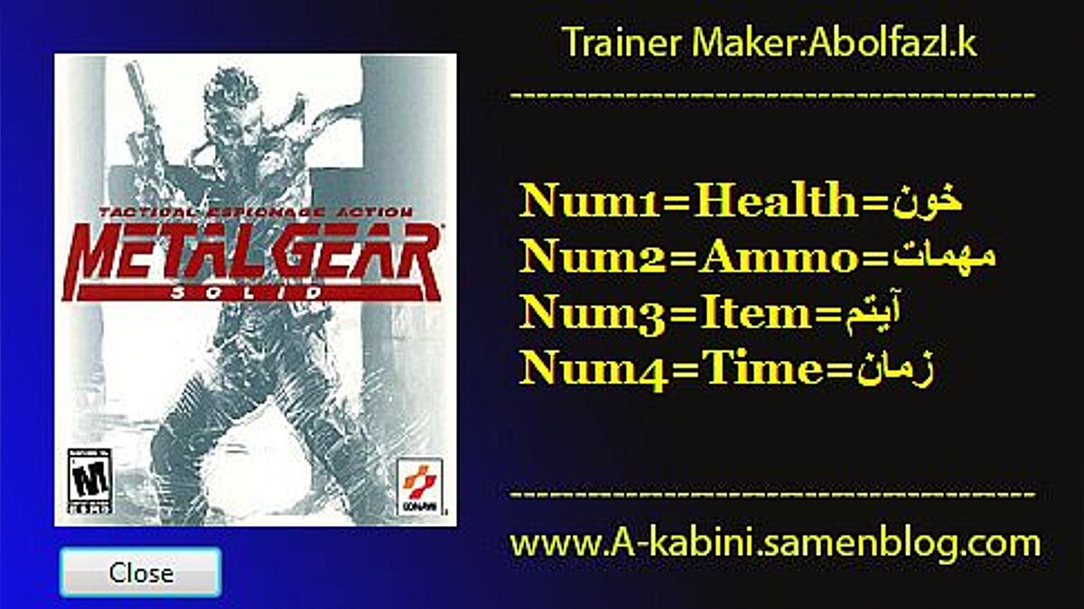 Metal Gear Solid — Trainer (+4) [1.0]