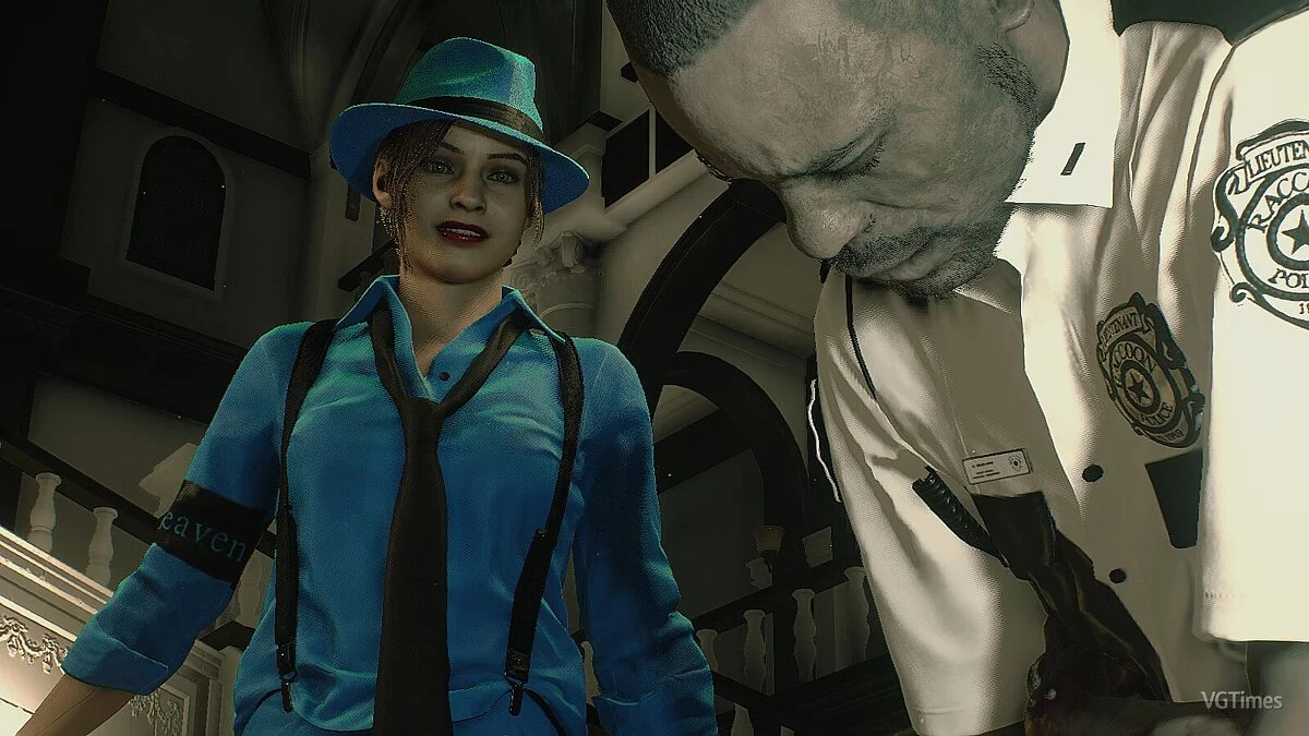 Resident Evil 2 — Нуарный синий костюм для Клэр