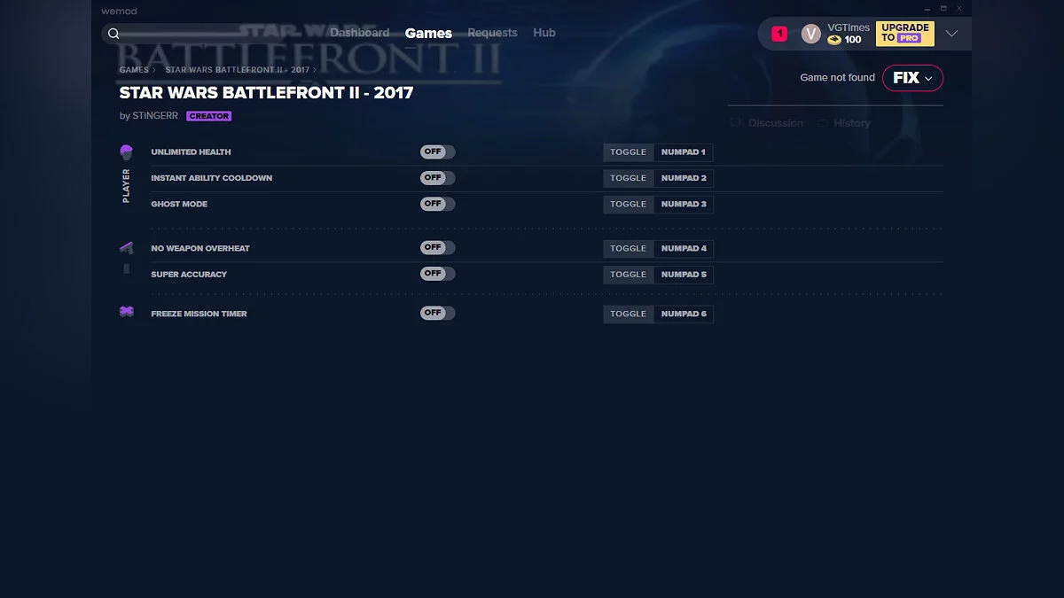 Star Wars: Battlefront 2 — Entrenador (+6) del 17/02/2020 [WeMod]