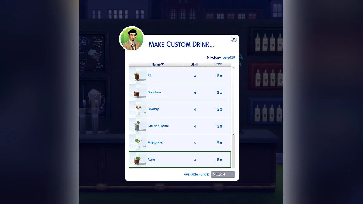 The Sims 4 — Кастомні напої у бари