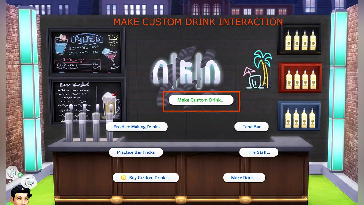 The Sims 4 — Bebidas personalizadas para bares