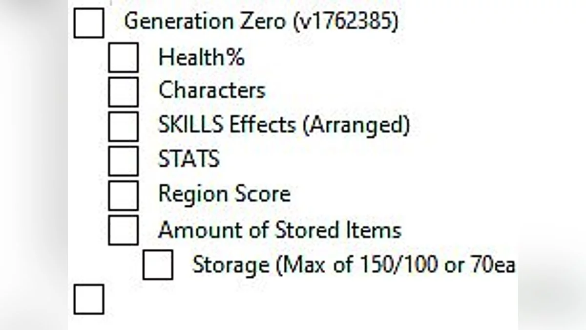 Generation Zero — Generation Zero - Alpine Unrest: Table for Cheat Engine [1762385]