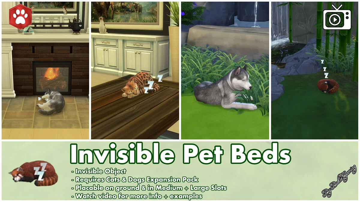 The Sims 4 — Invisible pet beds