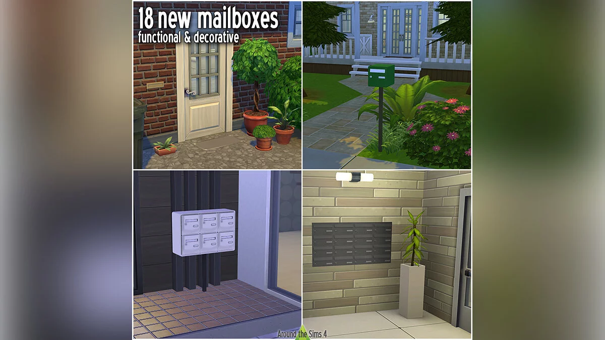 The Sims 4 — Functional and decorative mailboxes