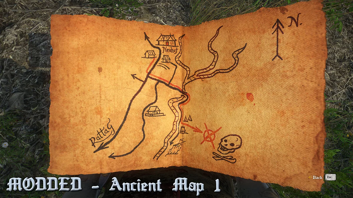 Kingdom Come: Deliverance - Royal Edition — Карти скарбів Богемії намальовані вручну