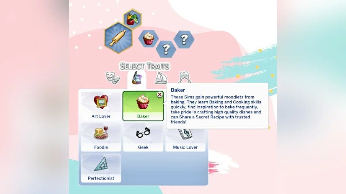 The Sims 4 — Baker/Confectioner (character trait) 03/07/2020