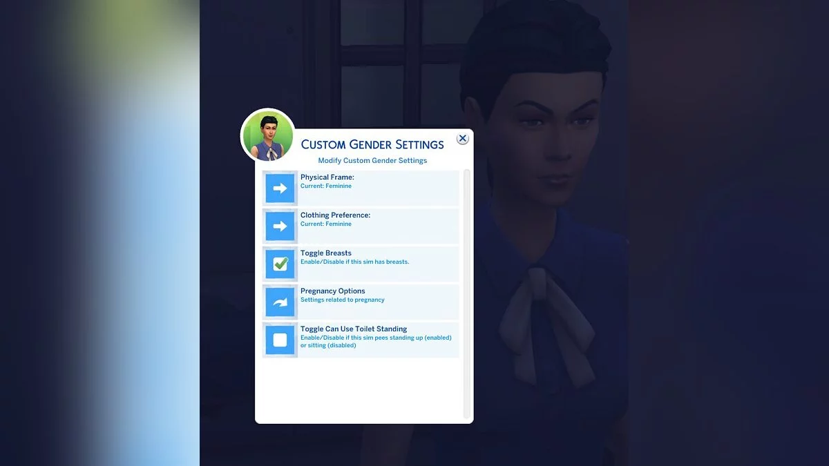 The Sims 4 — Custom Gender Settings 1.0.2 (CGS)